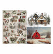 Cozy Country Christmas A3 Decoupage Fiber Pack - ReDesign with Prima