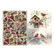 Feathered Elegance Christmas A3 Decoupage Fiber Pack - ReDesign with Prima