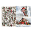 Snowy Village Charm A3 Decoupage Fiber Pack - ReDesign with Prima
