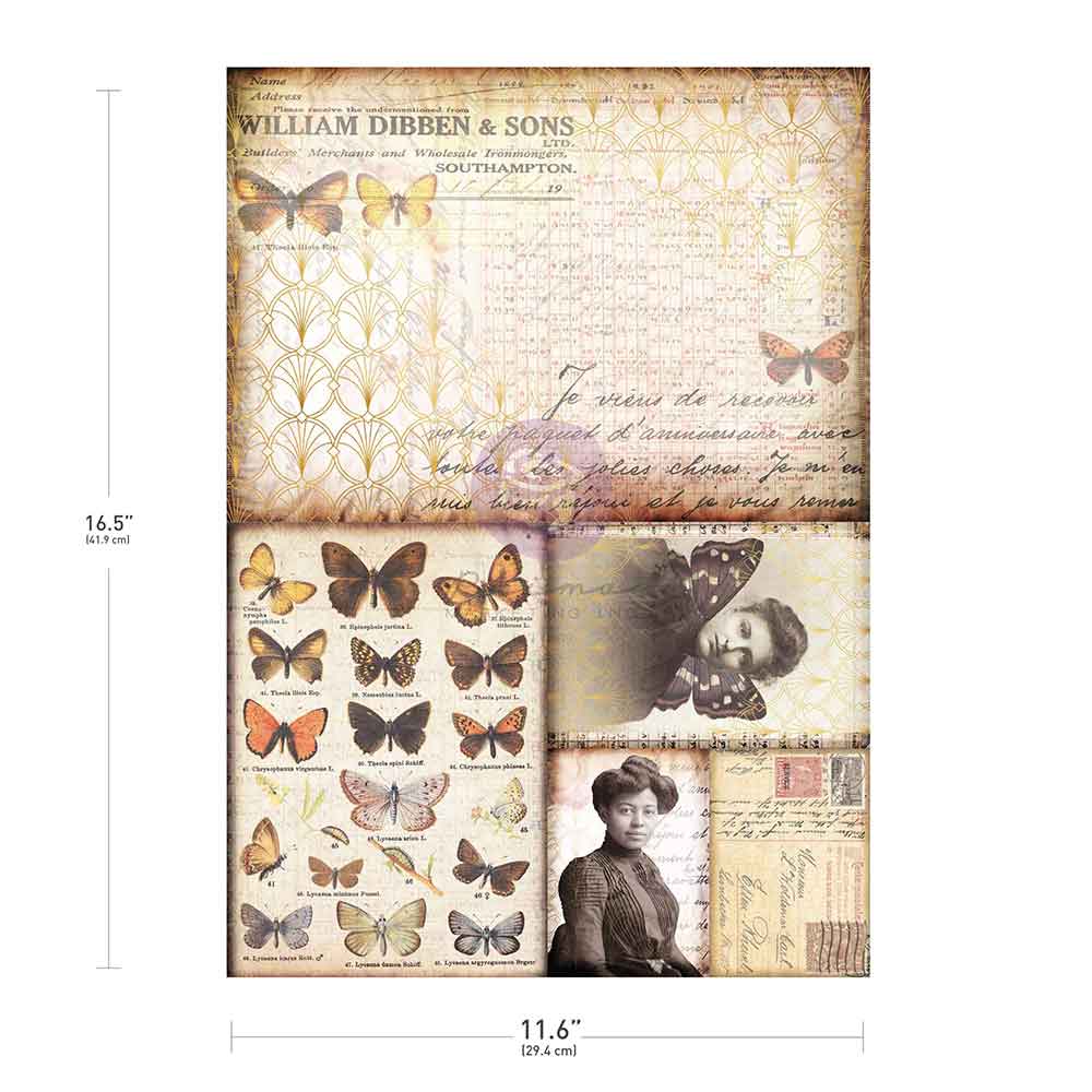 Southampton Butterflies A3 Decoupage Sheet by Finnabair - Prima Marketing