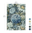 Mystic Blue Florals A1 Decoupage Fiber Paper - ReDesign with Prima