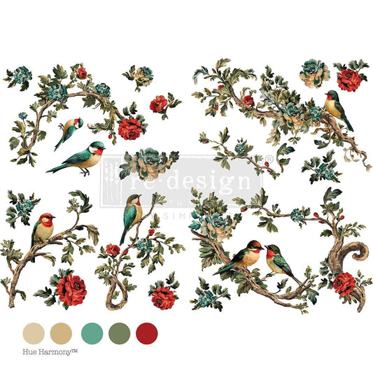 Rosette Aviary Decor Transfer - ReDesign with Prima