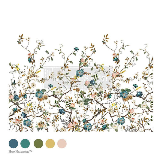 Blue Vine Decor Transfer - ReDesign with Prima