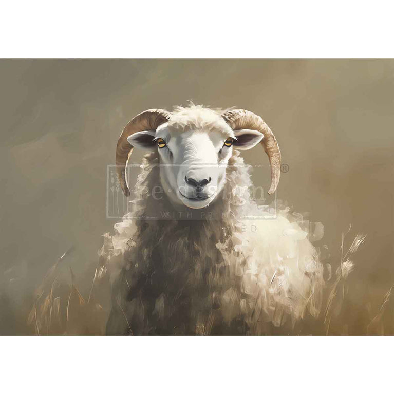 Hillside Grazing A3 Decoupage Fiber - ReDesign with Prima