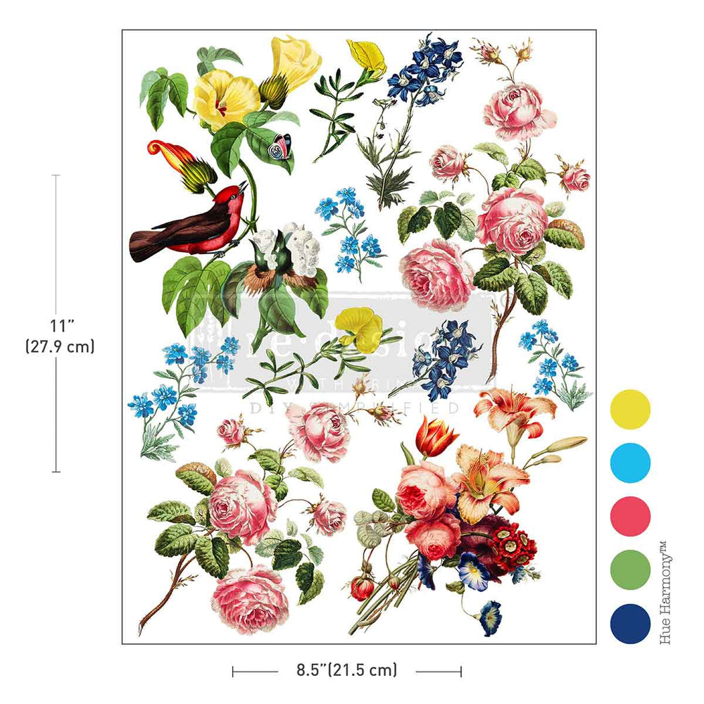 Rustic Romance H2O Decor Transfer Sheet - ReDesign with Prima