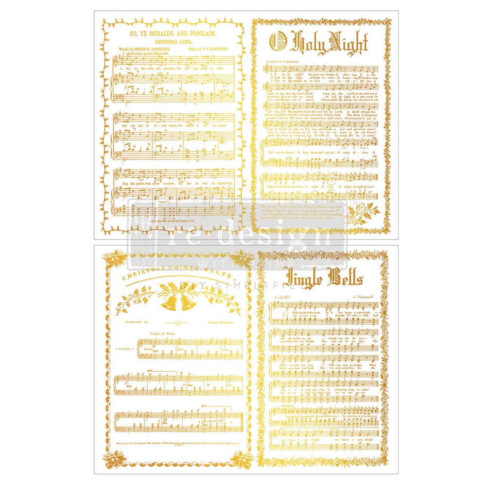 Yuletide Symphony Foil Middy Transfer by Kacha (Gold Foil) - ReDesign with Prima