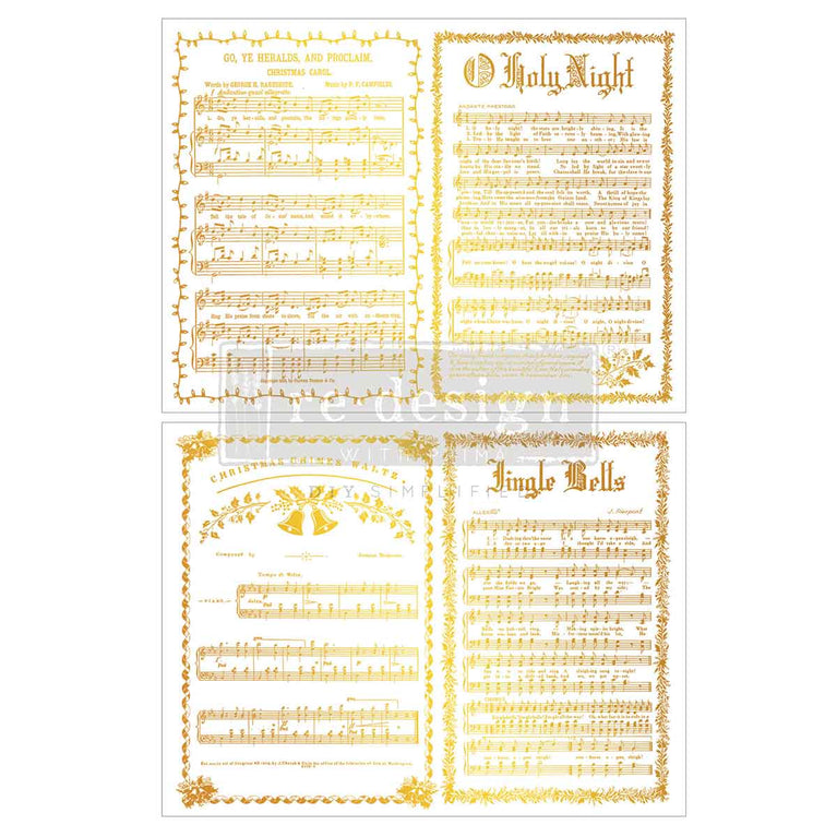 Yuletide Symphony Foil Middy Transfer by Kacha (Gold Foil) - ReDesign with Prima