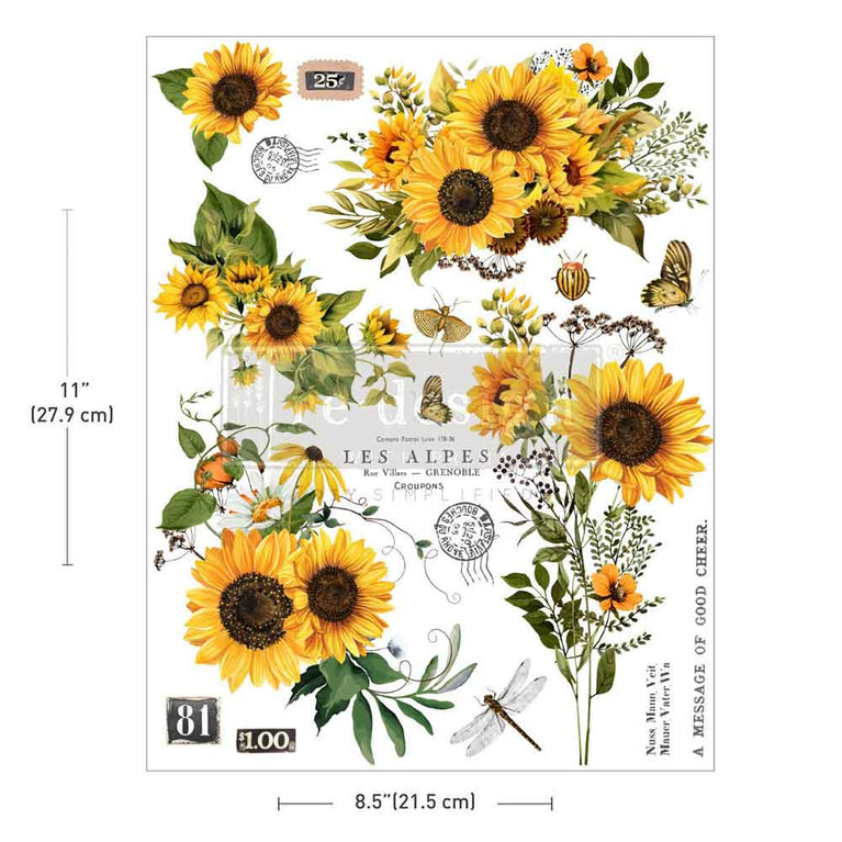 Rustic Amber Petals H2O Transfer - ReDesign with Prima