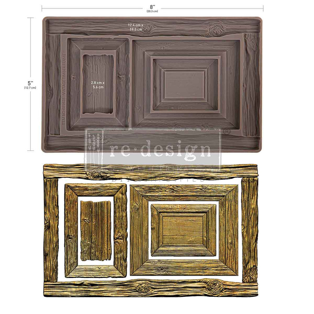 Vintage Timber Christmas Decor Mould - ReDesign with Prima