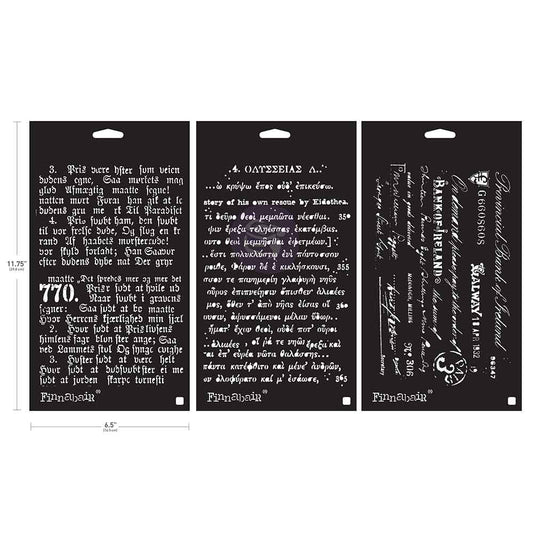 Old Pages Finnabair Stencil Set (3 Stencils) by Finnabair - Prima Marketing