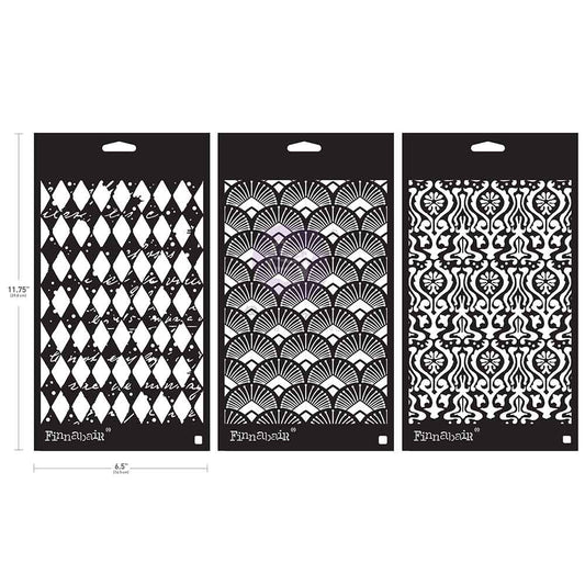 Decadent Walls Stencil Set (3 Stencils) by Finnabair - Prima Marketing