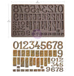 Letterpress Numbers Mould by Finnabair - Prima Marketing