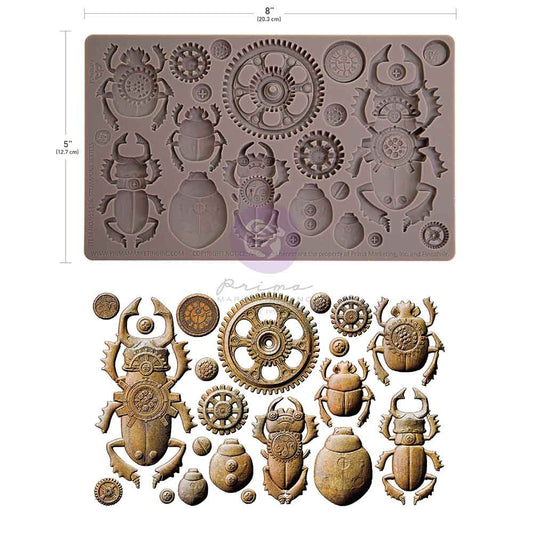 Steampunk Beetles Mould by Finnabair - Prima Marketing