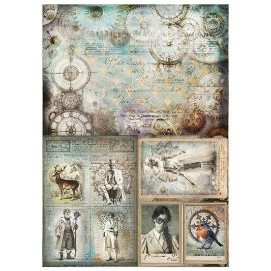 Finnabair A3 Steam & Frost Decoupage Sheet - Prima Marketing