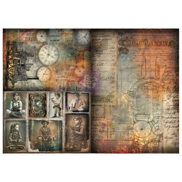 Finnabair A3 Time Travellers Decoupage Sheet - Prima Marketing