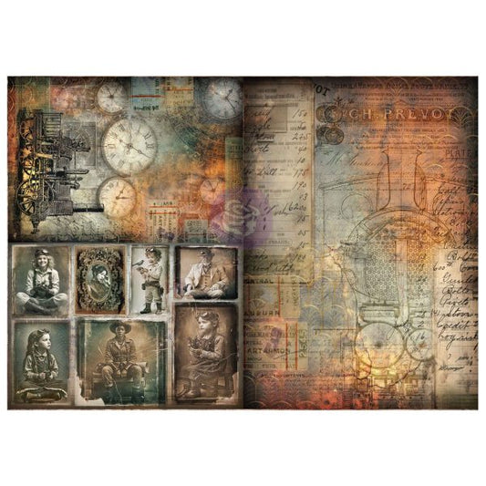 Finnabair A3 Time Travellers Decoupage Sheet - Prima Marketing