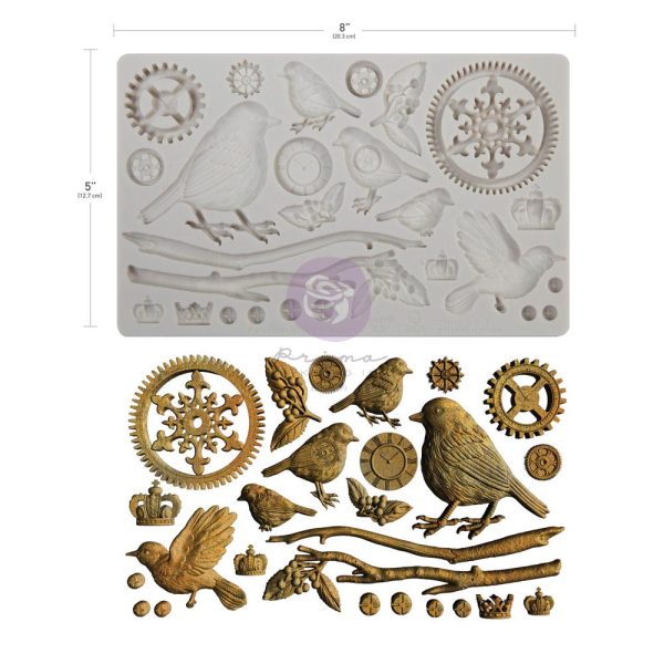 Mechanical Robins Finnabair Mould - ReDesign with Prima