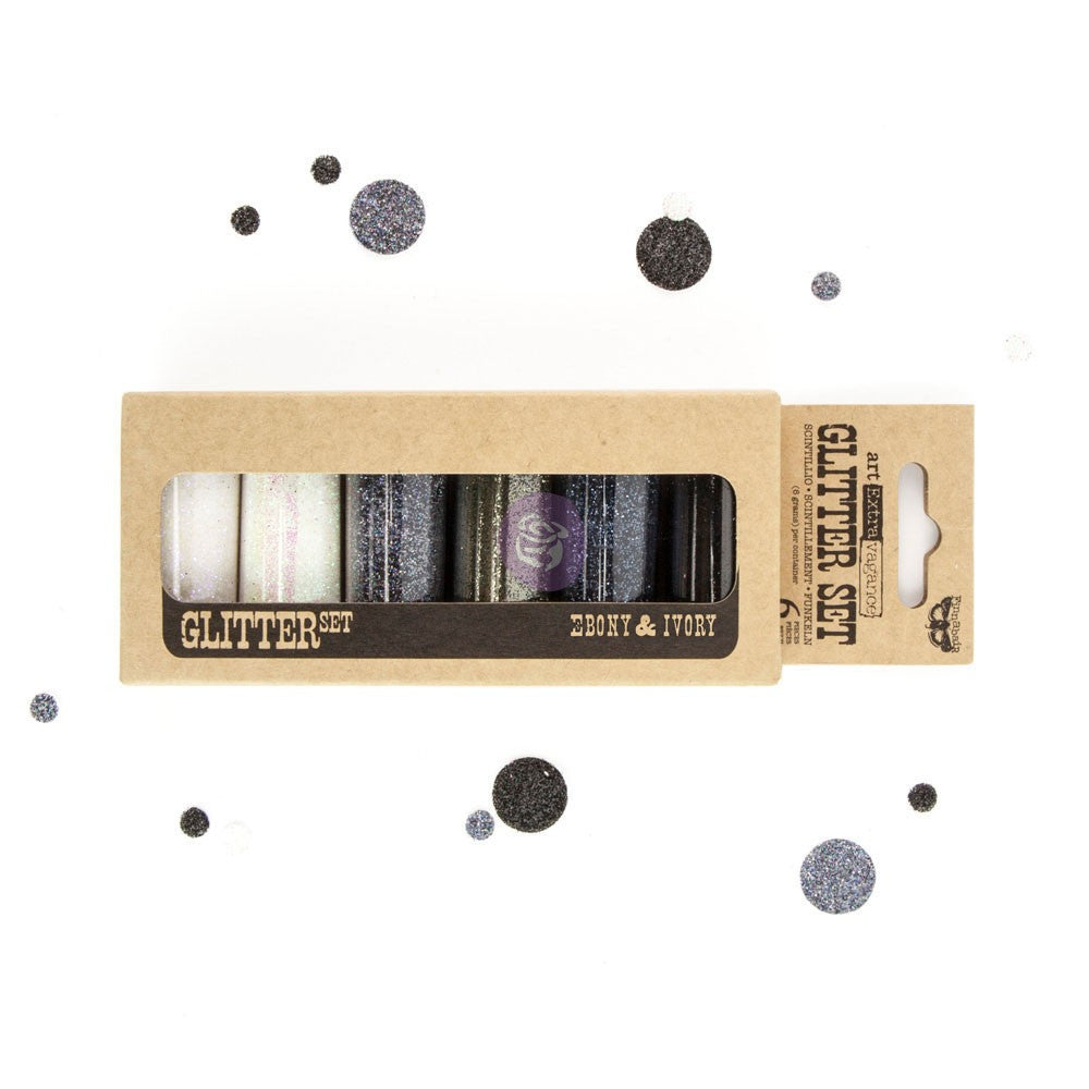 Ebony & Ivory Glitter Set- ReDesign with Prima