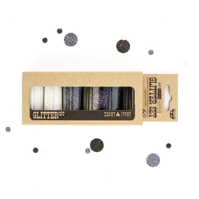 Ebony & Ivory Glitter Set- ReDesign with Prima