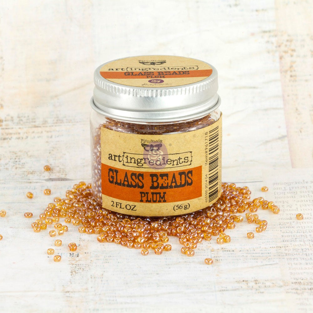 Glass Beads by Finnabair, Plum - ReDesign with Prima/Prima Marketing