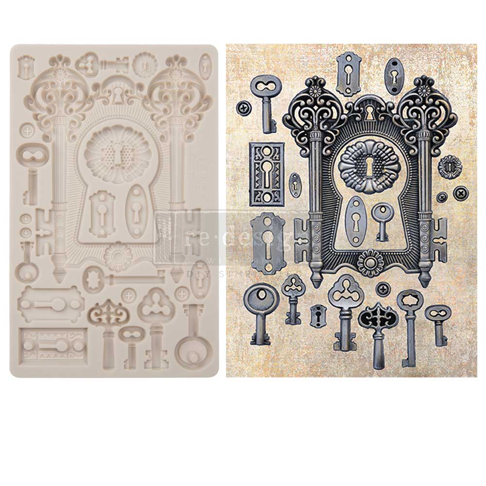 Locks & Keys Mould by Finnabair - ReDesign with Prima