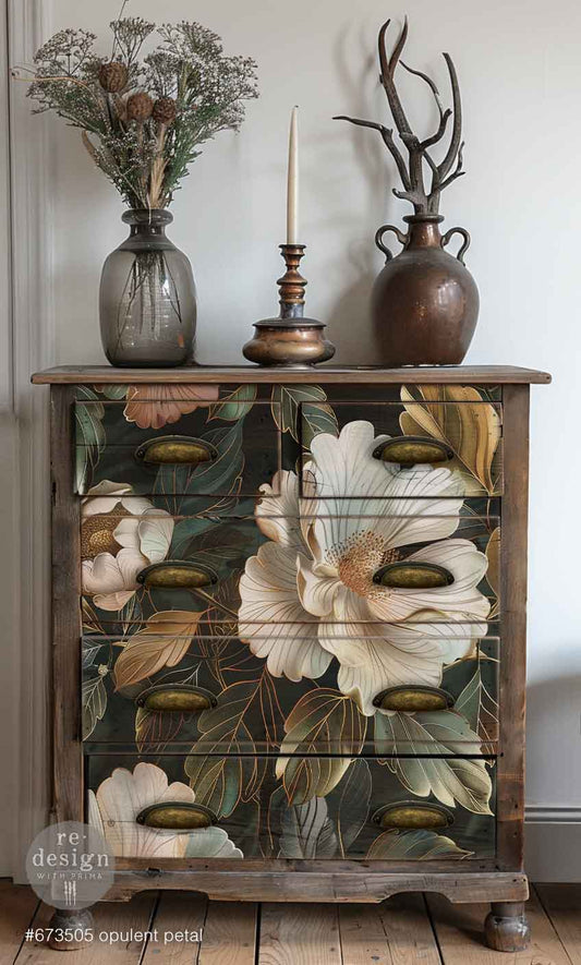 Opulent Petal A1 Decoupage Fiber Paper - ReDesign with Prima