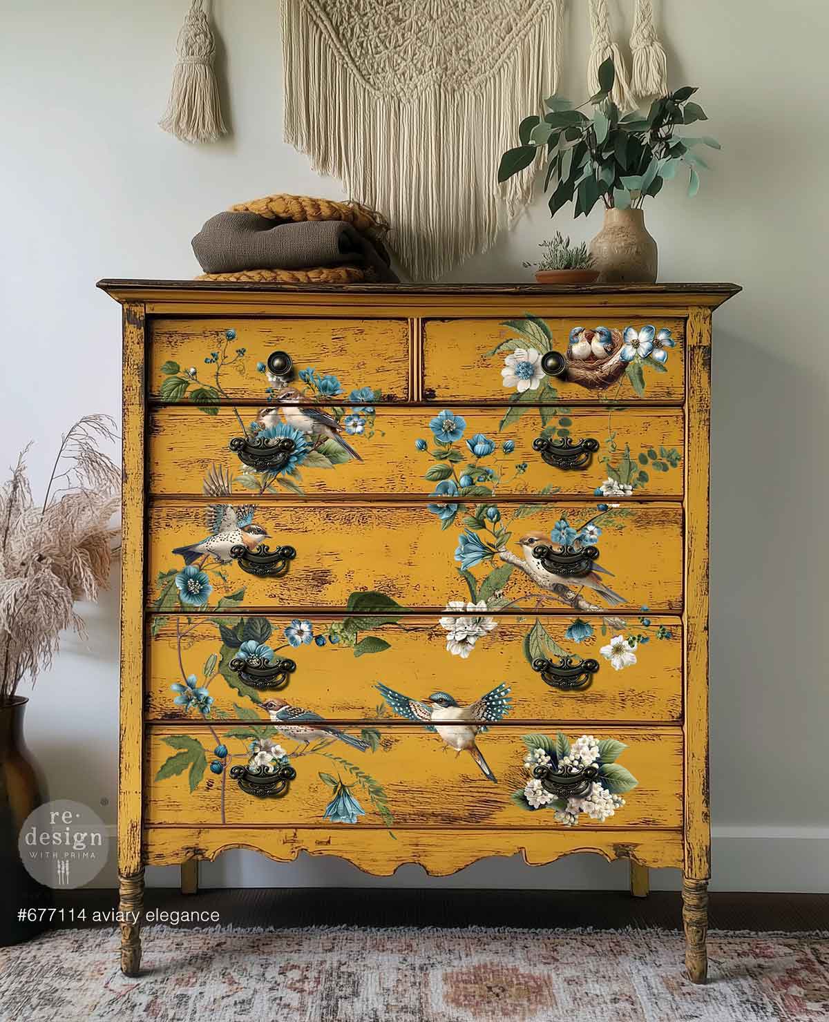 Aviary Elegance Decor Transfer - ReDesign with Prima