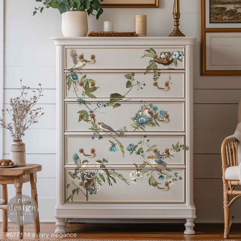 Aviary Elegance Decor Transfer - ReDesign with Prima