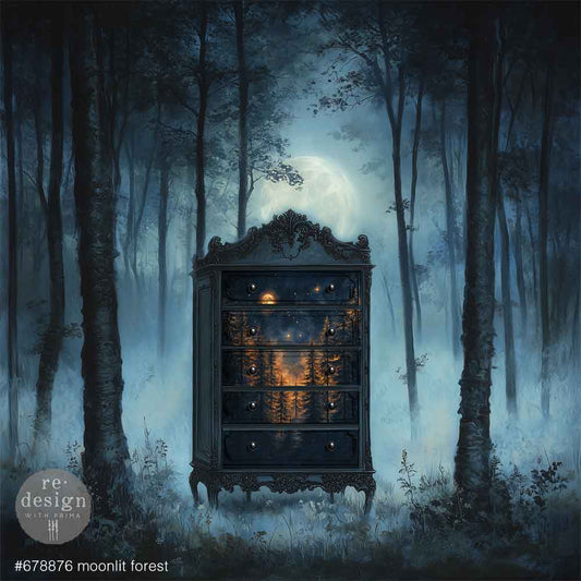 Moonlit Forest A1 Decoupage Fiber Paper - ReDesign with Prima