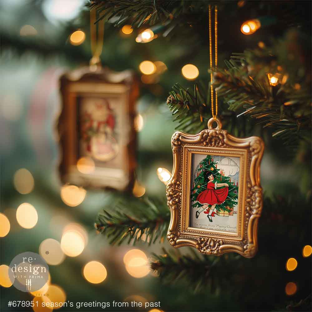 Season's Greetings from the Past A4 Decor Transfer - ReDesign with Prima