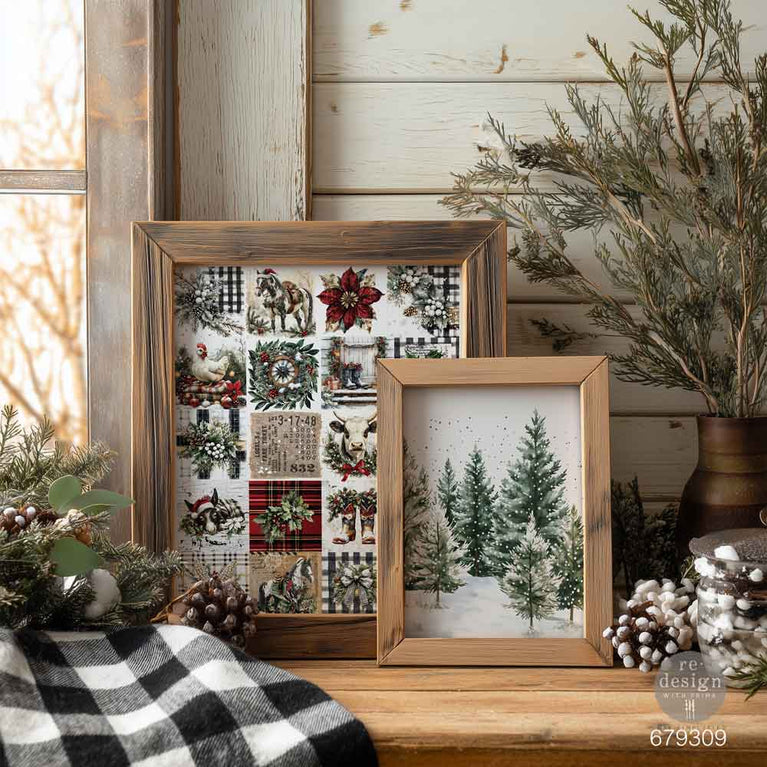Farmhouse Frost A4 Decoupage Fiber Paper Pack - ReDesign with Prima