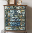 Mystic Blue Florals A1 Decoupage Fiber Paper - ReDesign with Prima