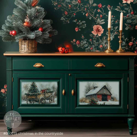 Christmas in the Countryside A3 Decoupage Fiber Pack - ReDesign with Prima