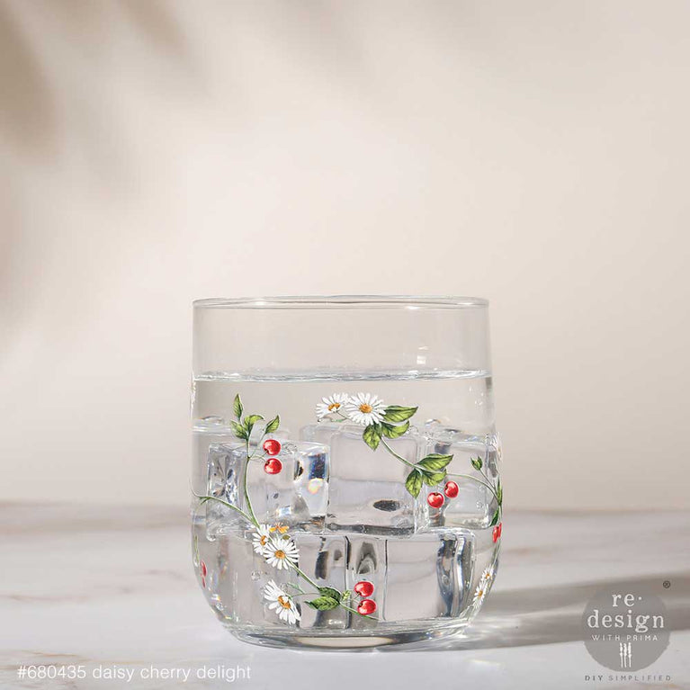 Daisy Cherry Delight Luxe Transfer - ReDesign with Prima