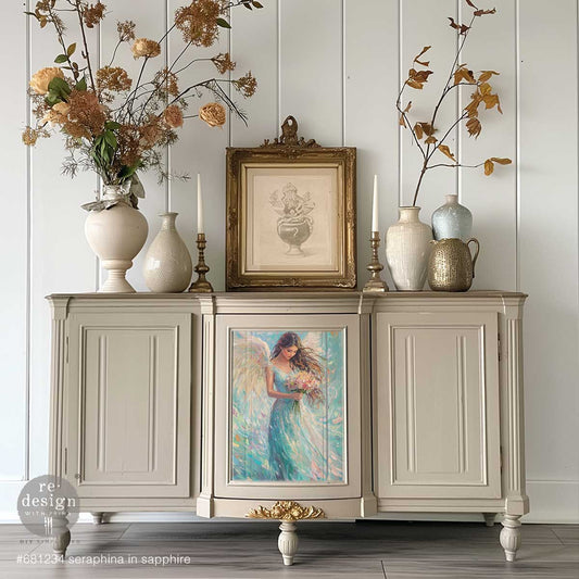 Seraphina in Sapphire A3 Decoupage Fiber - ReDesign with Prima