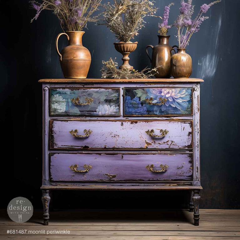 Moonlit Periwinkle A3 Decoupage Fiber - ReDesign with Prima