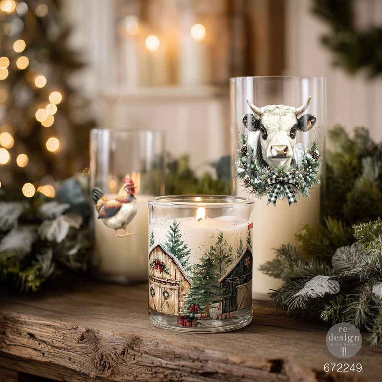 Christmas on the Farm Luxe Transfer - ReDesign with Prima