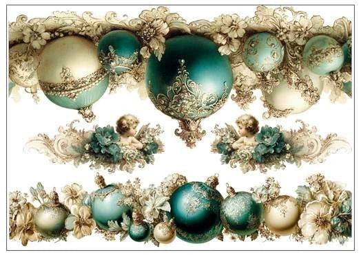 Vintage Victorian Christmas Transfer (3 Pack) - LaBlanche