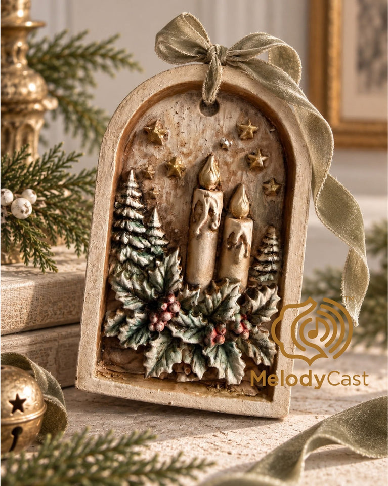 MelodyCast | Paint-Tap-Play Christmas Ornaments (Set of 6) - Decoupage Queen