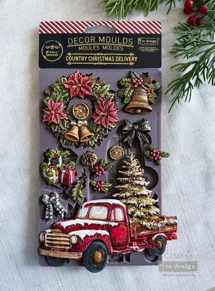 Country Christmas Delivery Decor Mould - ReDesign with Prima