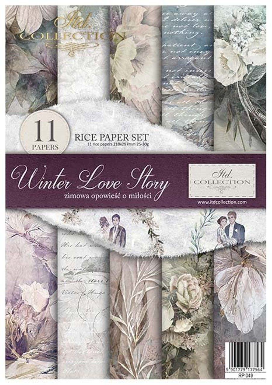 Winter Love Story Paper Pack (11 Papers) - Decoupage Queen