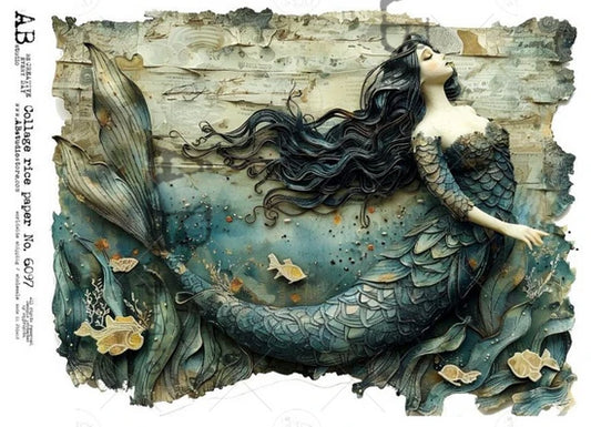 Mermaid (#6097) Rice Paper - AB Studios - Decoupage Central