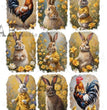 Bunny & Roosters Multi (#6332) Rice Paper- AB Studios