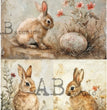 Cute Bunny Trio (#6406) Rice Paper- AB Studios