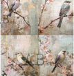 Rustic Birds Quad (#6471) Rice Paper - AB Studios