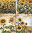 Rustic Sunflowers Quad (#6497) Rice Paper - AB Studios