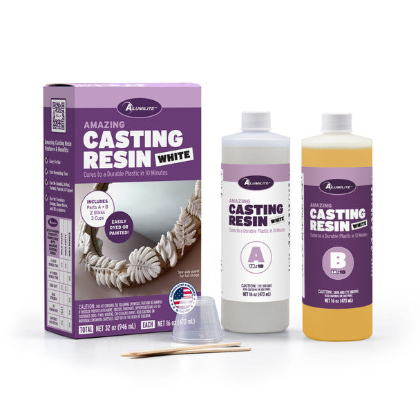 Alumilite Amazing Casting Resin, White, 32 oz. - Decoupage Queen