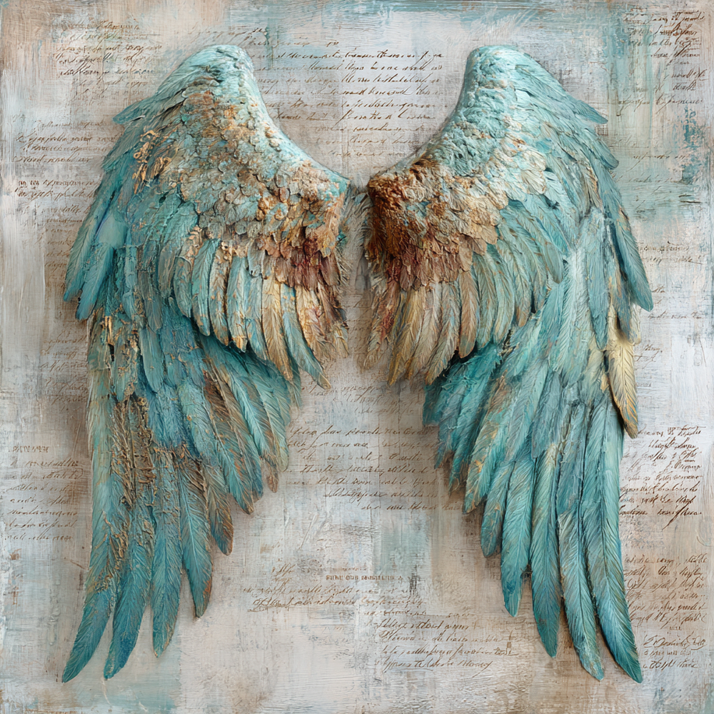 Aged Turquoise Wings Tissue Paper - Flippin Furniture