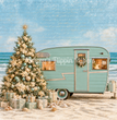 Aqua Beachside Camper Decoupage Paper - Flippin Furniture