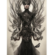 Black Widow - Decoupage Paper - MINT/GGS